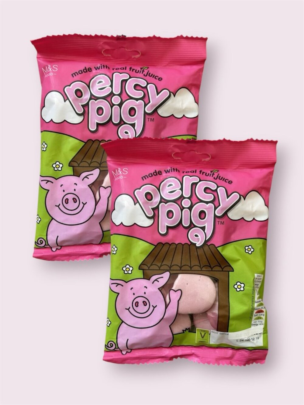 2x Original Percy Pig Gummies Sweets Vegan Candy M&S UK 6oz/170g